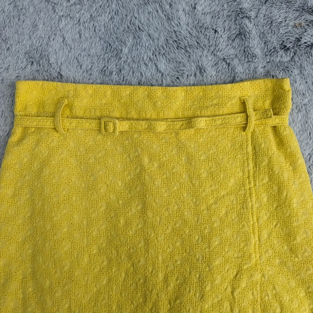 Express Design Studio Eyelet‎ A-Line Mini Skirt Yellow Size 6